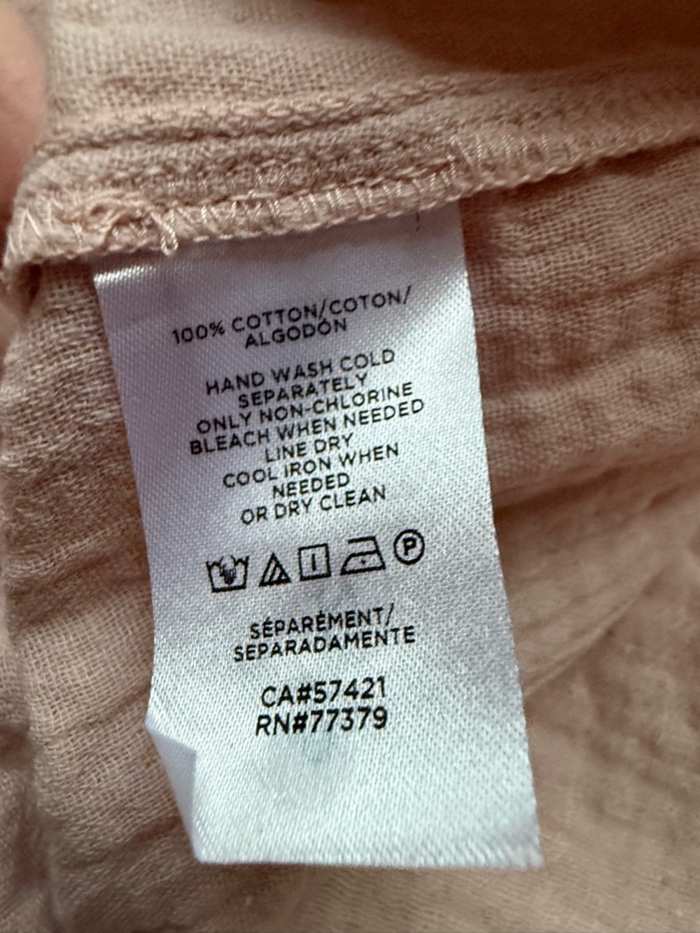 Ann Taylor Lightweight Button-Down Gauze Blouse in Soft Pale Pink - Picture 3 of 4
